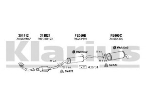 KLARIUS 930984U išmetimo sistema 
 Išmetimo sistema -> Išmetimo sistema, visa