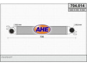 AHE 704.014 tarpinis suslėgto oro aušintuvas, kompresorius 
 Variklis -> Oro tiekimas -> Įkrovos agregatas (turbo/superįkrova) -> Tarpinis suslėgto oro aušintuvas
17512751277