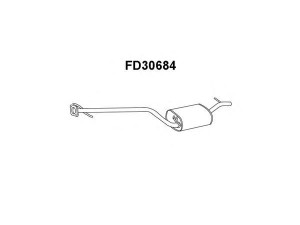 VENEPORTE FD30684 priekinis duslintuvas 
 Išmetimo sistema -> Duslintuvas
1067791, 1121574, 1459446