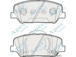APEC braking PAD1980 stabdžių trinkelių rinkinys, diskinis stabdys 
 Techninės priežiūros dalys -> Papildomas remontas
581012TA61