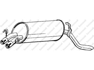 BOSAL 185-165 galinis duslintuvas 
 Išmetimo sistema -> Duslintuvas
8 52 139, 8 52 846, 90231171, 90295567