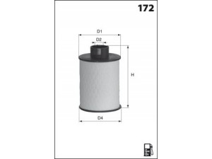 MECAFILTER G50 kuro filtras 
 Degalų tiekimo sistema -> Kuro filtras/korpusas
1606634280, 190698, 1906C4, 1345983080