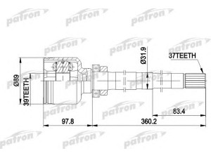 PATRON PCV3013 jungčių komplektas, kardaninis velenas 
 Ratų pavara -> Sujungimai/komplektas
32735Z, 9463709980