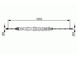 BOSCH 1 987 477 993 trosas, stovėjimo stabdys 
 Stabdžių sistema -> Valdymo svirtys/trosai
4745 Y9, 4746 13, 4745 Y9, 4746 13