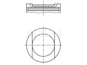 MAHLE ORIGINAL 033 24 01 stūmoklis 
 Variklis -> Cilindrai/stūmokliai