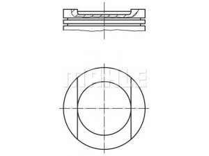 MAHLE ORIGINAL 034 96 02 stūmoklis 
 Variklis -> Cilindrai/stūmokliai