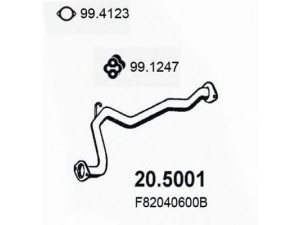 ASSO 20.5001 išleidimo kolektorius 
 Išmetimo sistema -> Išmetimo vamzdžiai
F21040600, F210406009S, F21140600