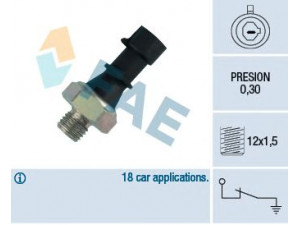 FAE 12440 alyvos slėgio jungiklis 
 Variklis -> Variklio elektra
7710823, 7710824