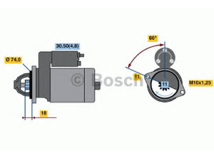 BOSCH 0 001 107 088 starteris 
 Elektros įranga -> Starterio sistema -> Starteris
28100-0D030
