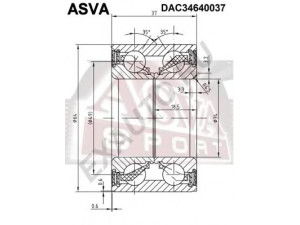 ASVA DAC34640037 rato guolis 
 Ašies montavimas/vairavimo mechanizmas/ratai -> Rato stebulė/montavimas -> Rato guolis