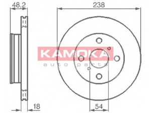 KAMOKA 103826 stabdžių diskas 
 Stabdžių sistema -> Diskinis stabdys -> Stabdžių diskas
43512-12250, 43512-12300, 43512-12310