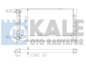 KALE OTO RADYATÖR 139500 radiatorius, variklio aušinimas 
 Aušinimo sistema -> Radiatorius/alyvos aušintuvas -> Radiatorius/dalys
171 121 253 CF, 171 121 253 CF