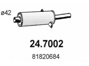 ASSO 24.7002 galinis duslintuvas 
 Išmetimo sistema -> Duslintuvas
81820684