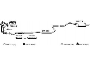 ERNST 031183 išmetimo sistema 
 Išmetimo sistema -> Išmetimo sistema, visa
