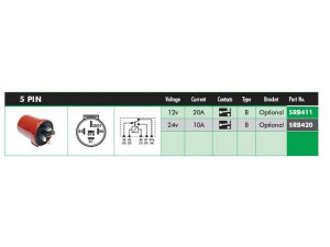 LUCAS ELECTRICAL SRB420 relė, degalų siurblys