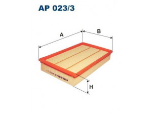 FILTRON AP023/3 oro filtras 
 Techninės priežiūros dalys -> Techninės priežiūros intervalai
1432209, 1496814, 165190, 1741635
