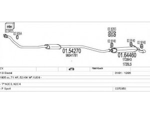 MTS C070350001296 išmetimo sistema 
 Išmetimo sistema -> Išmetimo sistema, visa