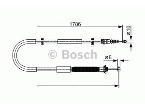 BOSCH 1 987 477 910 trosas, stovėjimo stabdys 
 Stabdžių sistema -> Valdymo svirtys/trosai
46819335, 51702642
