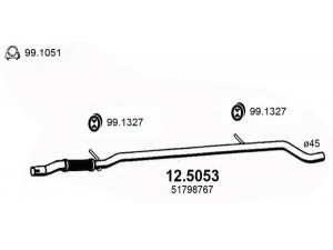 ASSO 12.5053 išleidimo kolektorius 
 Išmetimo sistema -> Išmetimo vamzdžiai
51798767