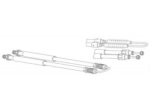 KAWE FA02201 trosas, stovėjimo stabdys 
 Stabdžių sistema -> Valdymo svirtys/trosai
4745G3, 1307963080, 4745G3