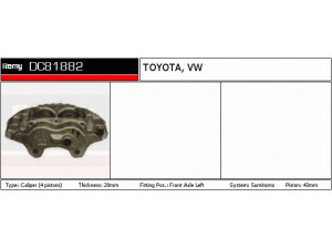 DELCO REMY DC81882 stabdžių apkaba 
 Stabdžių sistema -> Stabdžių matuoklis -> Stabdžių matuoklio montavimas
47750-35080