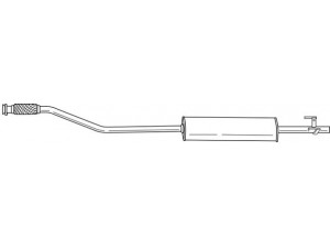 AKS DASIS SG35447 vidurinis duslintuvas 
 Išmetimo sistema -> Duslintuvas
9014901319
