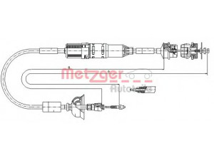 METZGER 11.3264 sankabos trosas 
 Dviratė transporto priemonės -> Kabeliai ir tachometro velenaai -> Sankabos trosas
2150.G2, 2150.G5, 96182662