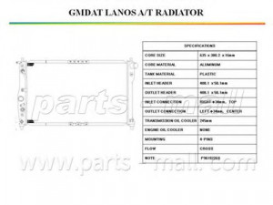 PARTS-MALL PXNDC-006 radiatorius, variklio aušinimas
96182260, P96182260