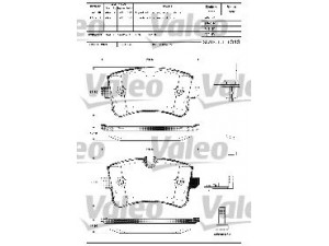 VALEO 601325 stabdžių trinkelių rinkinys, diskinis stabdys 
 Techninės priežiūros dalys -> Papildomas remontas
4G0698451, 4G0698451A, 4G0698451B