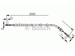 BOSCH 1 987 477 903 trosas, stovėjimo stabdys 
 Stabdžių sistema -> Valdymo svirtys/trosai
163 420 07 85, A 163 420 07 85