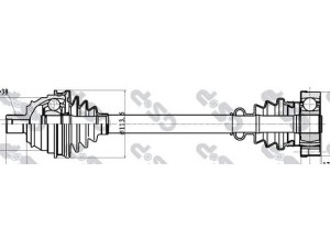 GSP 261034 kardaninis velenas 
 Ratų pavara -> Kardaninis velenas
701407271AB