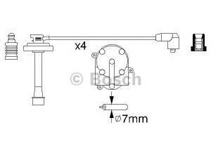BOSCH 0 986 356 949 uždegimo laido komplektas 
 Kibirkšties / kaitinamasis uždegimas -> Uždegimo laidai/jungtys