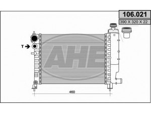 AHE 106.021 radiatorius, variklio aušinimas 
 Aušinimo sistema -> Radiatorius/alyvos aušintuvas -> Radiatorius/dalys
1301SQ