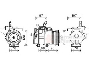 VAN WEZEL 8300K161 kompresorius, oro kondicionierius 
 Oro kondicionavimas -> Kompresorius/dalys
97701-1G000, 97701-1G010