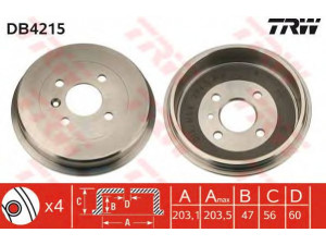 TRW DB4215 stabdžių būgnas 
 Stabdžių sistema -> Būgninis stabdys -> Stabdžių būgnas
3450387, 34503870