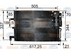 HELLA 8FC 351 036-071 kondensatorius, oro kondicionierius 
 Oro kondicionavimas -> Kondensatorius
42 30 470, 43 83 774, 46 34 937