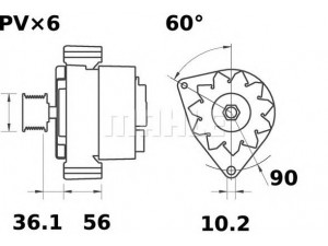 MAHLE ORIGINAL MG 22 kintamosios srovės generatorius 
 Elektros įranga -> Kint. sr. generatorius/dalys -> Kintamosios srovės generatorius
006 154 87 02, 006 154 88 02, 006 154 89 02