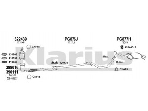 KLARIUS 631519U išmetimo sistema 
 Išmetimo sistema -> Išmetimo sistema, visa