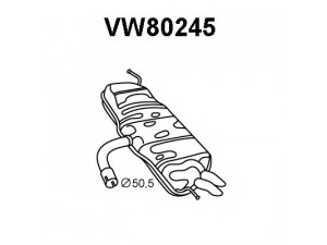 VENEPORTE VW80245 galinis duslintuvas 
 Išmetimo sistema -> Duslintuvas
1T0253609AP