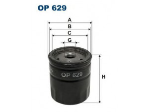FILTRON OP629 alyvos filtras 
 Techninės priežiūros dalys -> Techninės priežiūros intervalai
276217536, 500217536, OK103, OK137