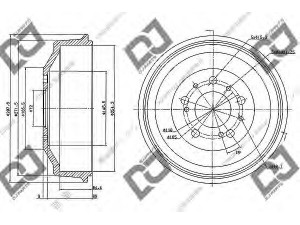 DJ PARTS BR1037 stabdžių būgnas 
 Stabdžių sistema -> Būgninis stabdys -> Stabdžių būgnas
1313675080, 424722, 4449694