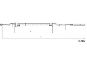 CABOR 10.4153 trosas, stovėjimo stabdys 
 Stabdžių sistema -> Valdymo svirtys/trosai
34411162999