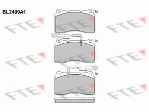 FTE BL2499A1 stabdžių trinkelių rinkinys, diskinis stabdys 
 Techninės priežiūros dalys -> Papildomas remontas
77363545, 77364516, 77366389