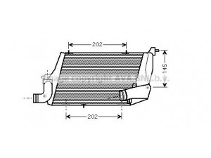 AVA QUALITY COOLING AI4218 tarpinis suslėgto oro aušintuvas, kompresorius 
 Variklis -> Oro tiekimas -> Įkrovos agregatas (turbo/superįkrova) -> Tarpinis suslėgto oro aušintuvas
4E0145805D