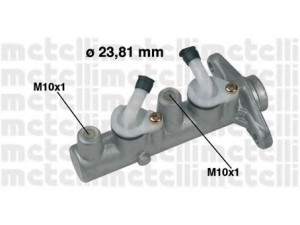 METELLI 05-0337 pagrindinis cilindras, stabdžiai 
 Stabdžių sistema -> Pagrindinis stabdžių cilindras
MB857393