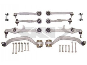 SPIDAN 46880 pakabos komplektas 
 Ašies montavimas/vairavimo mechanizmas/ratai -> Valdymo svirtis/pasukamosios svirties sujungimas -> Vairo trauklės (valdymo svirtis, išilginis balansyras, diago
8D0 407 505 B S2, 8D0 407 505 F S2