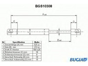 BUGIAD BGS10308 dujinė spyruoklė, bagažinė 
 Priedai -> Bagažinė/pakrovimo skyrius
6025101952