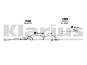 KLARIUS 600403E išmetimo sistema 
 Išmetimo sistema -> Išmetimo sistema, visa