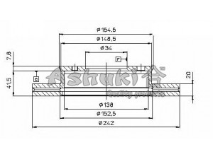 ASHUKI N013-75 stabdžių diskas 
 Dviratė transporto priemonės -> Stabdžių sistema -> Stabdžių diskai / priedai
0 986 478 534/BOSCH, 09.5447.10/BREMBO