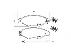 BREMBO P 68 042 stabdžių trinkelių rinkinys, diskinis stabdys 
 Techninės priežiūros dalys -> Papildomas remontas
7701209117